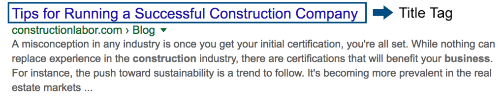 seo title tag example