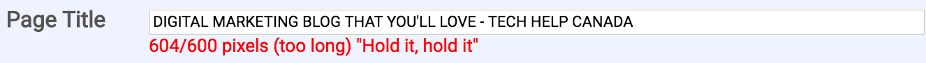 title width example