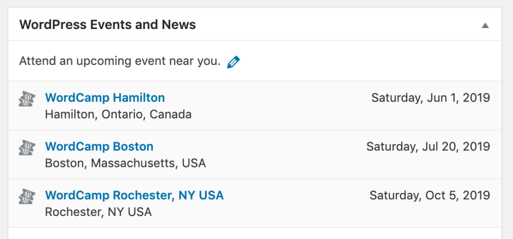 Wordpress community events